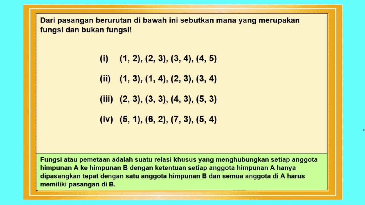 Detail Contoh Himpunan Fungsi Nomer 15