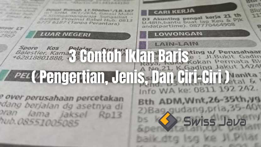 Detail Contoh Iklan Baris Adalah Nomer 49