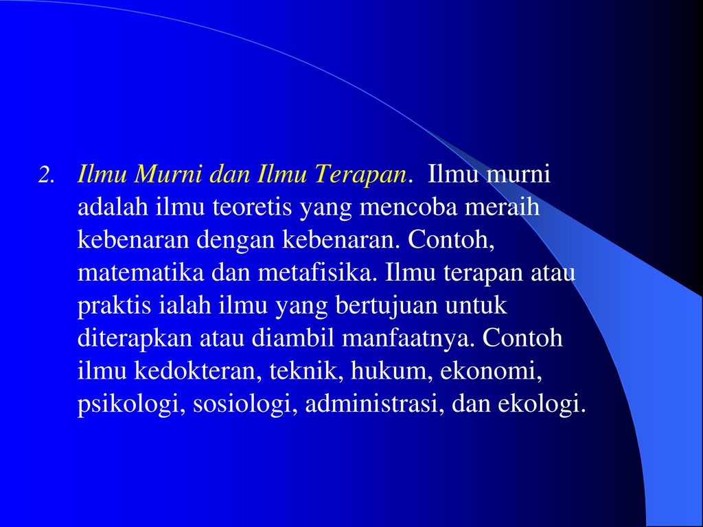 Detail Contoh Ilmu Terapan Nomer 2