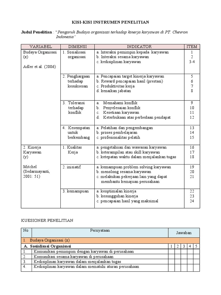 Detail Contoh Instrumen Penelitian Kuantitatif Koleksi Nomer 12