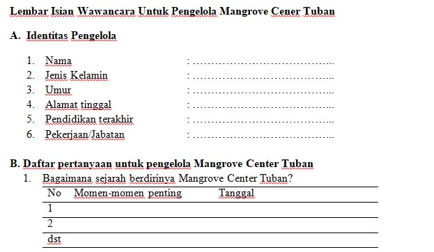 Detail Contoh Instrumen Wawancara Penelitian Kualitatif Nomer 32