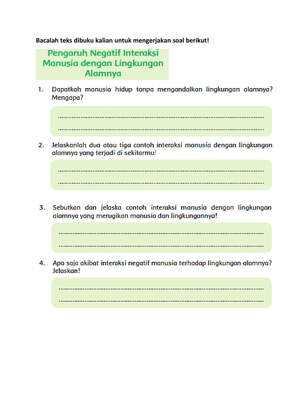 Detail Contoh Interaksi Manusia Dengan Lingkungan Nomer 43