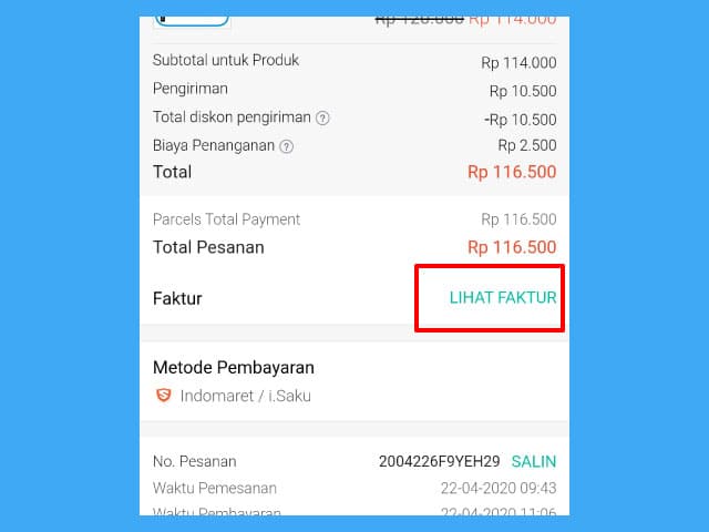 Detail Contoh Invoice Shopee Nomer 3