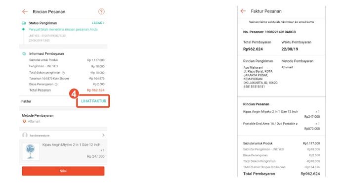 Detail Contoh Invoice Shopee Nomer 7