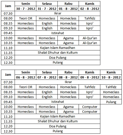 Detail Contoh Jadwal Dalam Bahasa Inggris Nomer 18