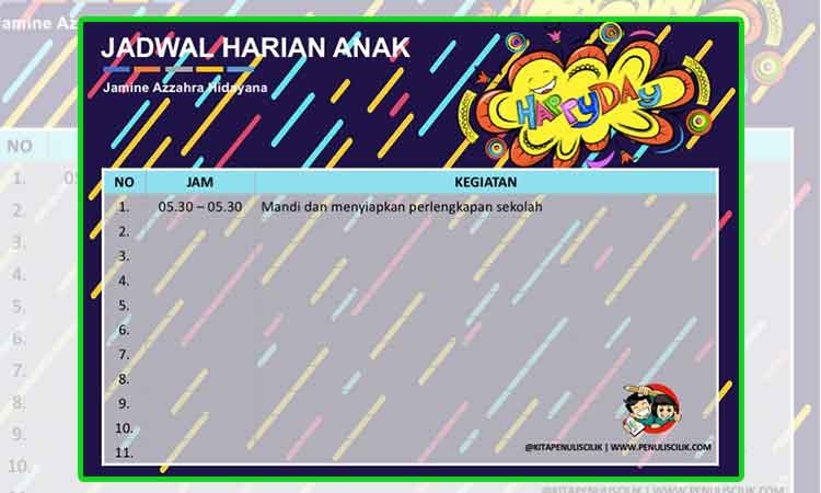 Detail Contoh Jadwal Dalam Bahasa Inggris Nomer 29