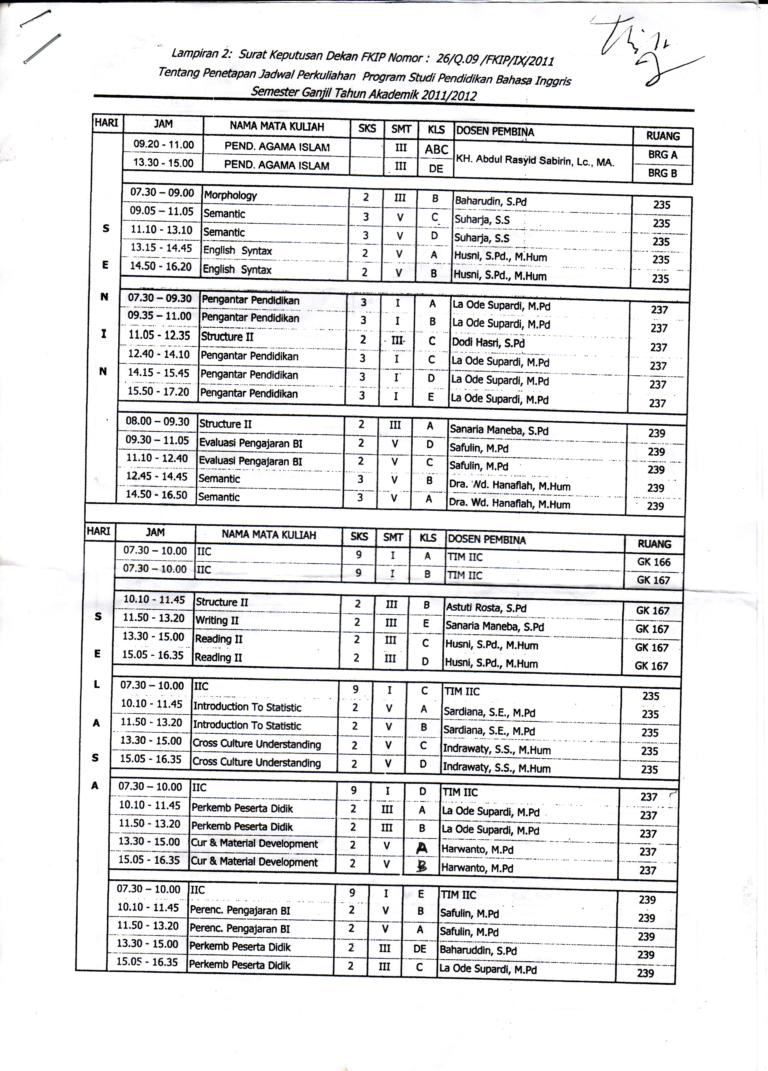 Detail Contoh Jadwal Dalam Bahasa Inggris Nomer 35