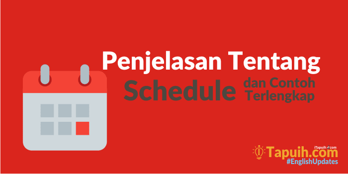 Detail Contoh Jadwal Dalam Bahasa Inggris Nomer 40