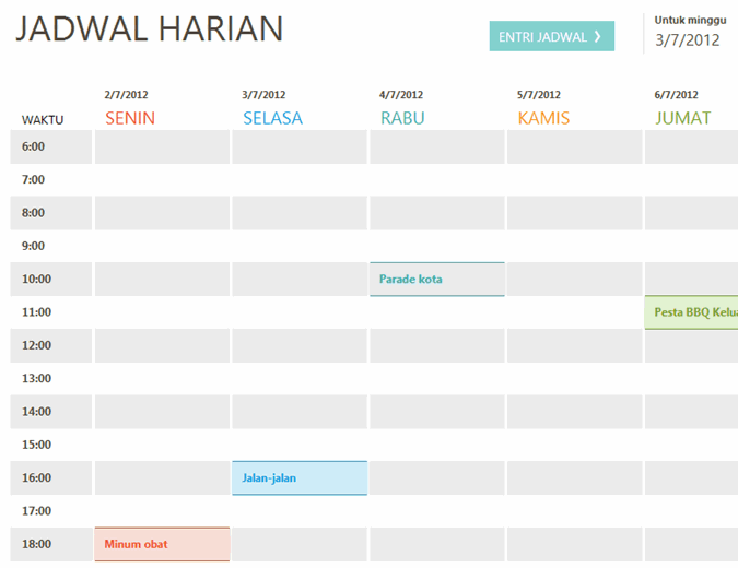 Detail Contoh Jadwal Harian Untuk Pelajar Nomer 4