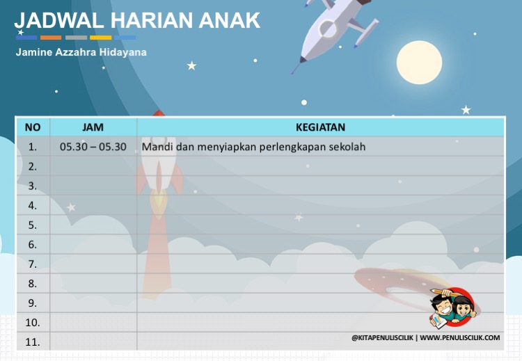 Detail Contoh Jadwal Harian Untuk Pelajar Nomer 32