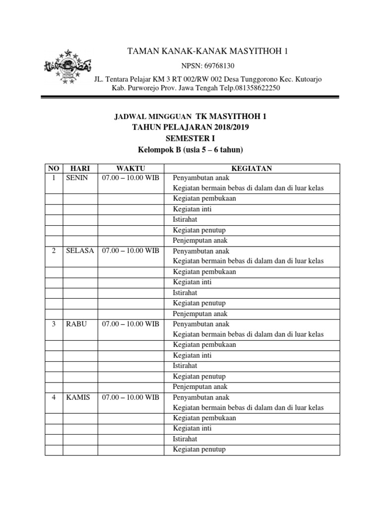 Detail Contoh Jadwal Harian Untuk Pelajar Nomer 39