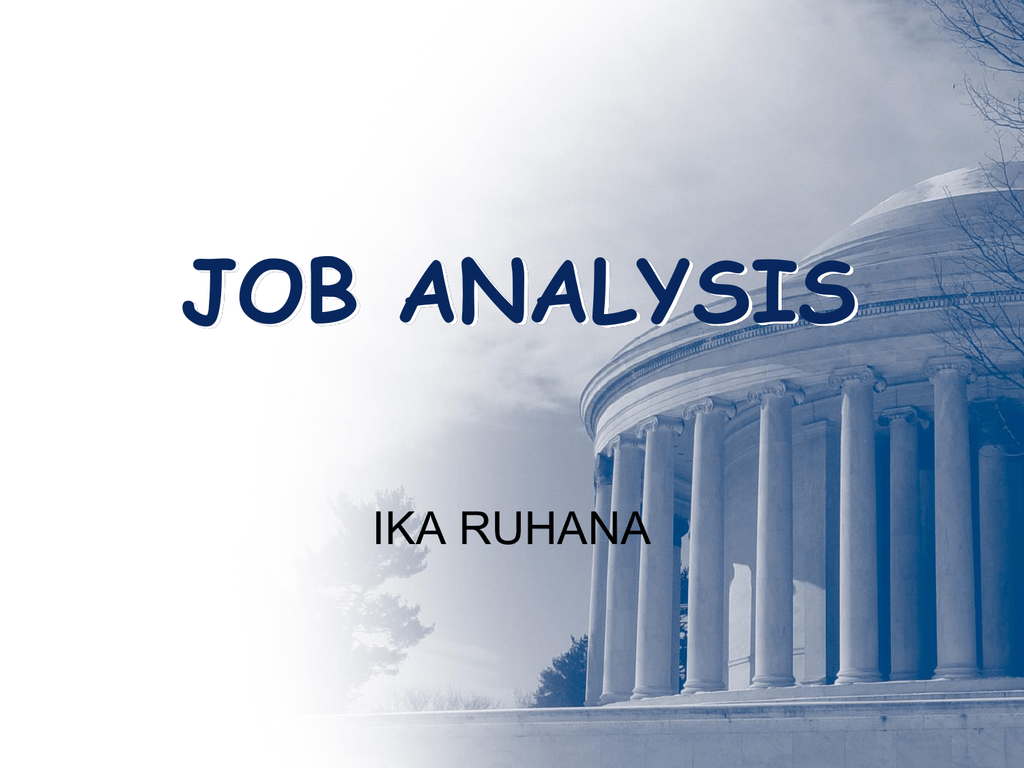 Detail Contoh Job Analysis Nomer 31