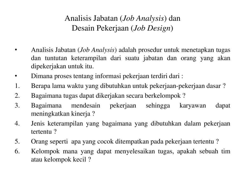 Detail Contoh Job Analysis Nomer 8