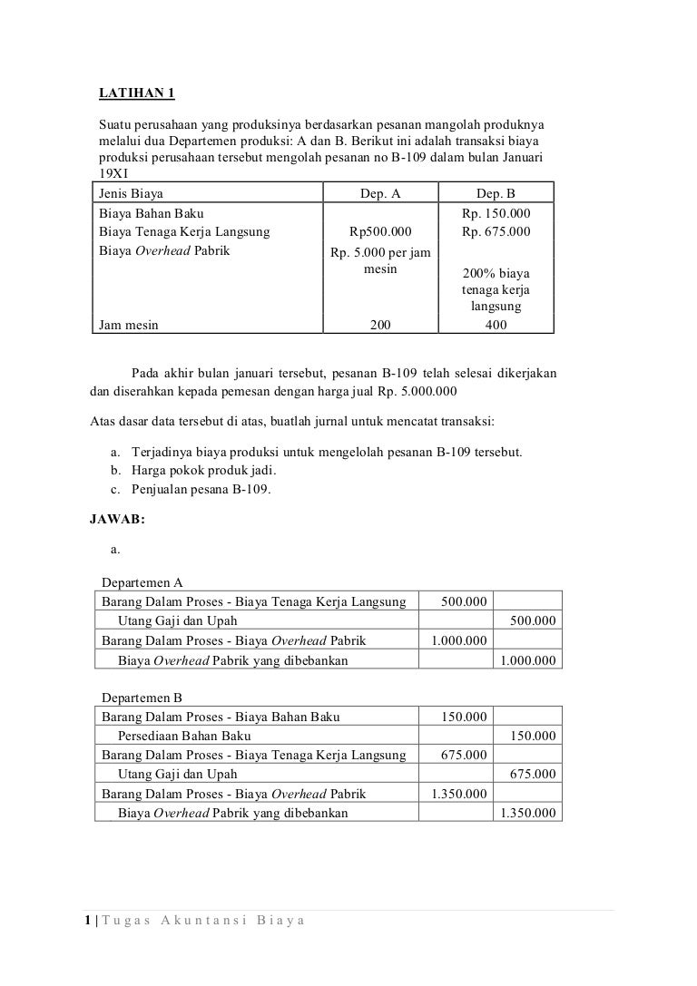 Detail Contoh Jurnal Biaya Produksi Nomer 16