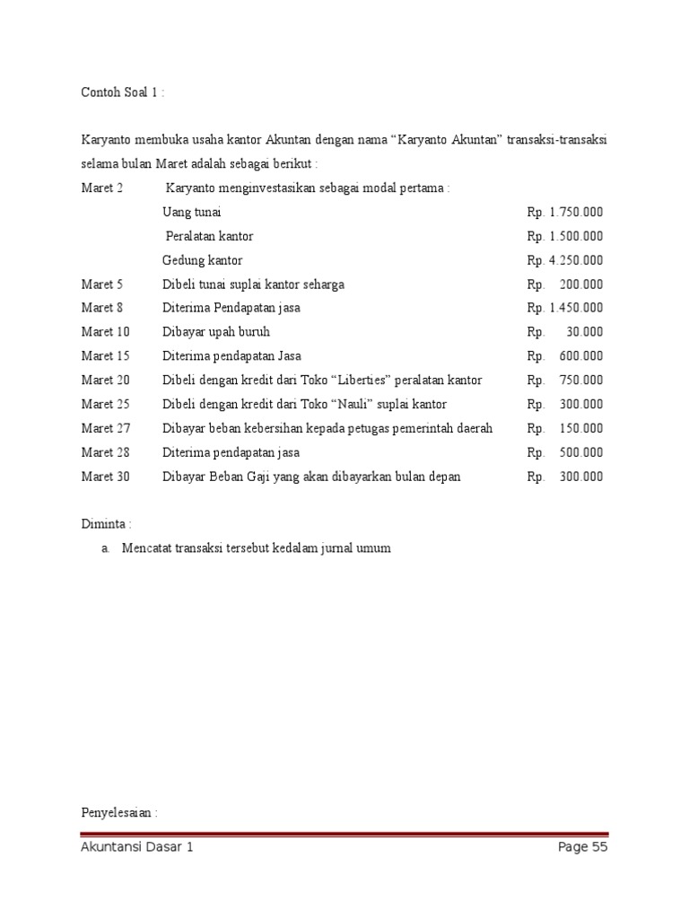 Detail Contoh Jurnal Umum Dan Buku Besar Nomer 28