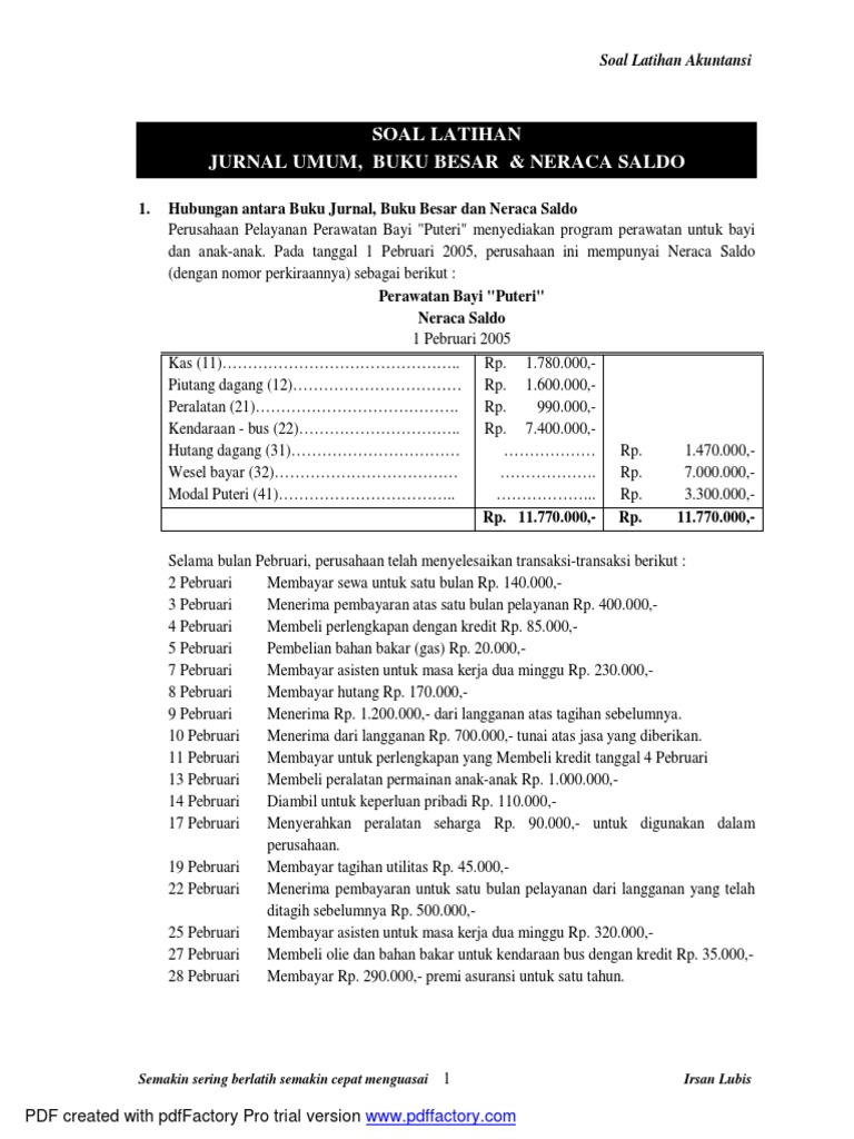 Detail Contoh Jurnal Umum Dan Buku Besar Nomer 32