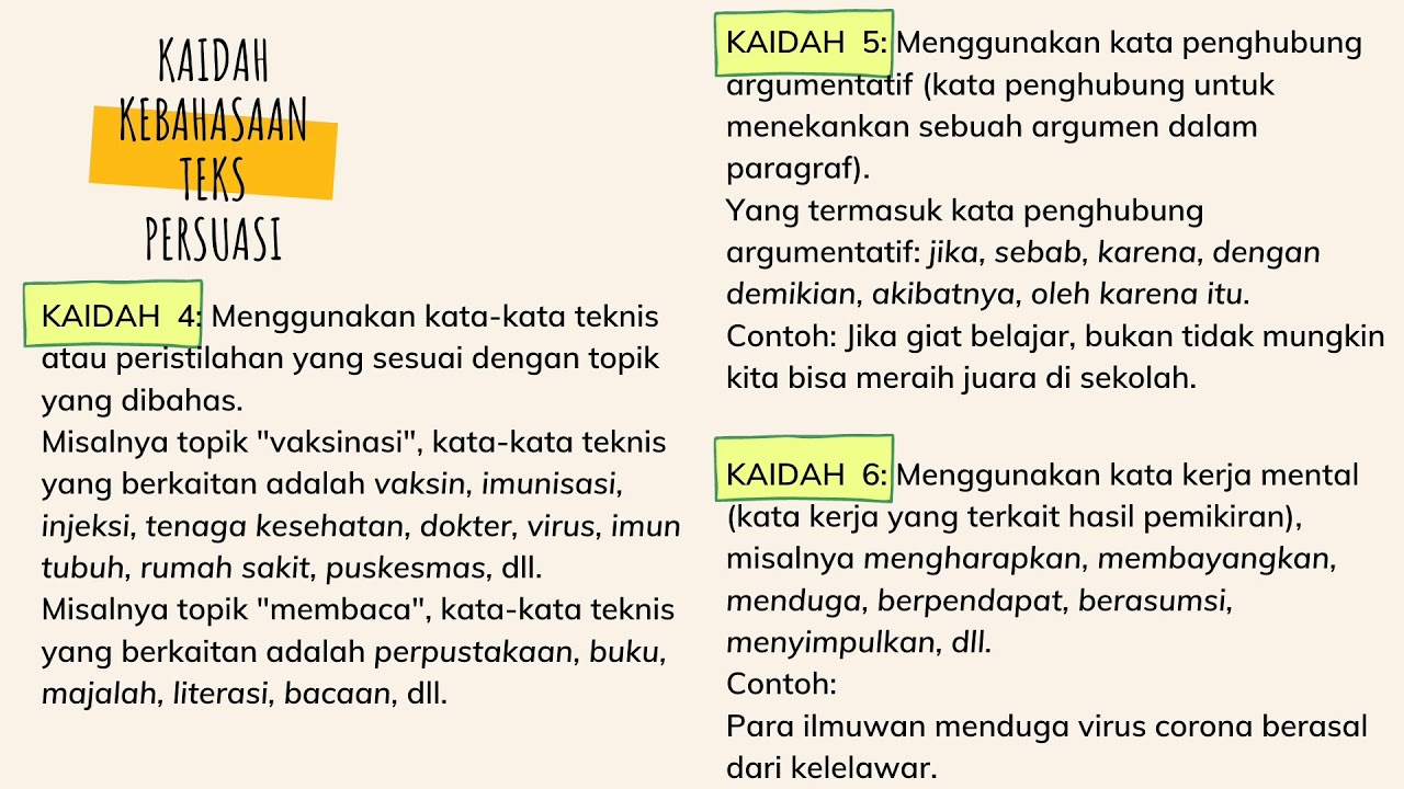 Detail Contoh Kaidah Kebahasaan Nomer 50