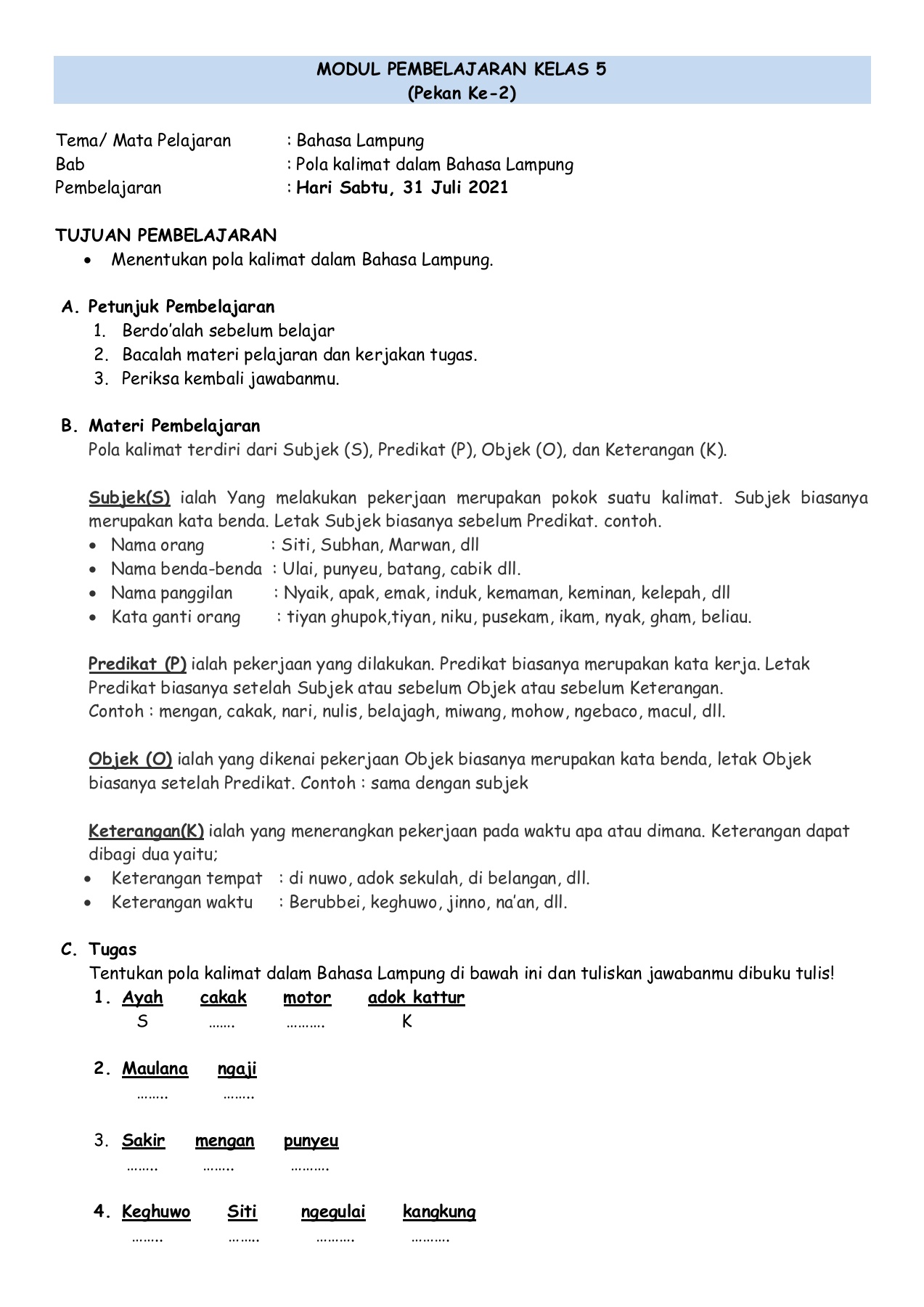 Detail Contoh Kalimat Bahasa Lampung Dan Artinya Nomer 25