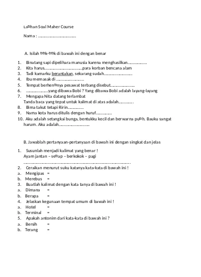 Detail Contoh Kalimat Dikte Untuk Kelas 1 Sd Nomer 13