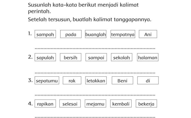 Detail Contoh Kalimat Dikte Untuk Kelas 1 Sd Nomer 30