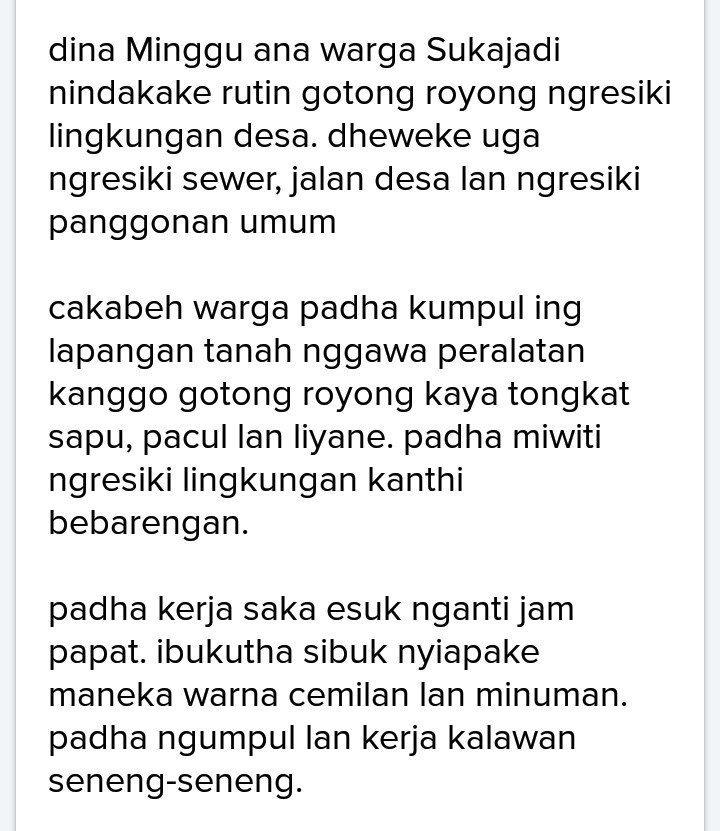 Detail Contoh Karangan Bahasa Jawa Nomer 2