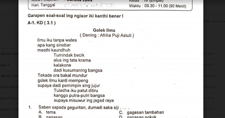 Detail Contoh Karangan Bahasa Jawa Nomer 22