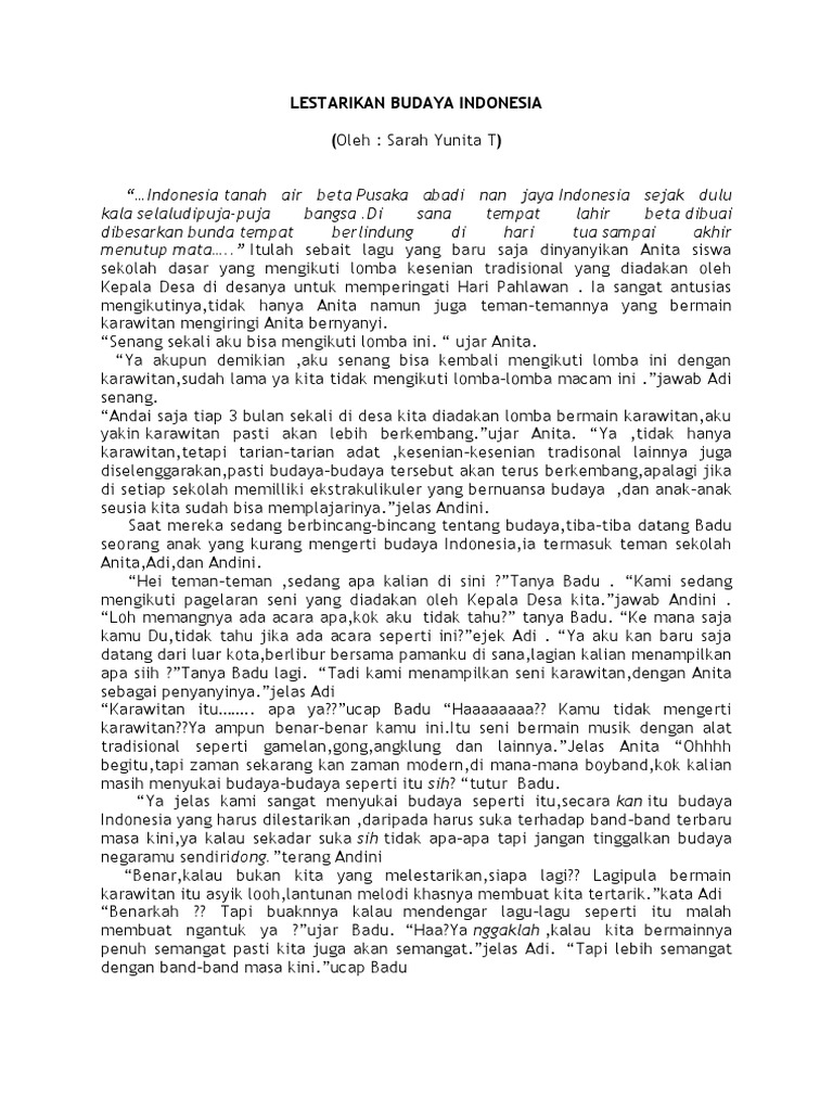 Detail Contoh Karangan Narasi Bahasa Sunda Nomer 33
