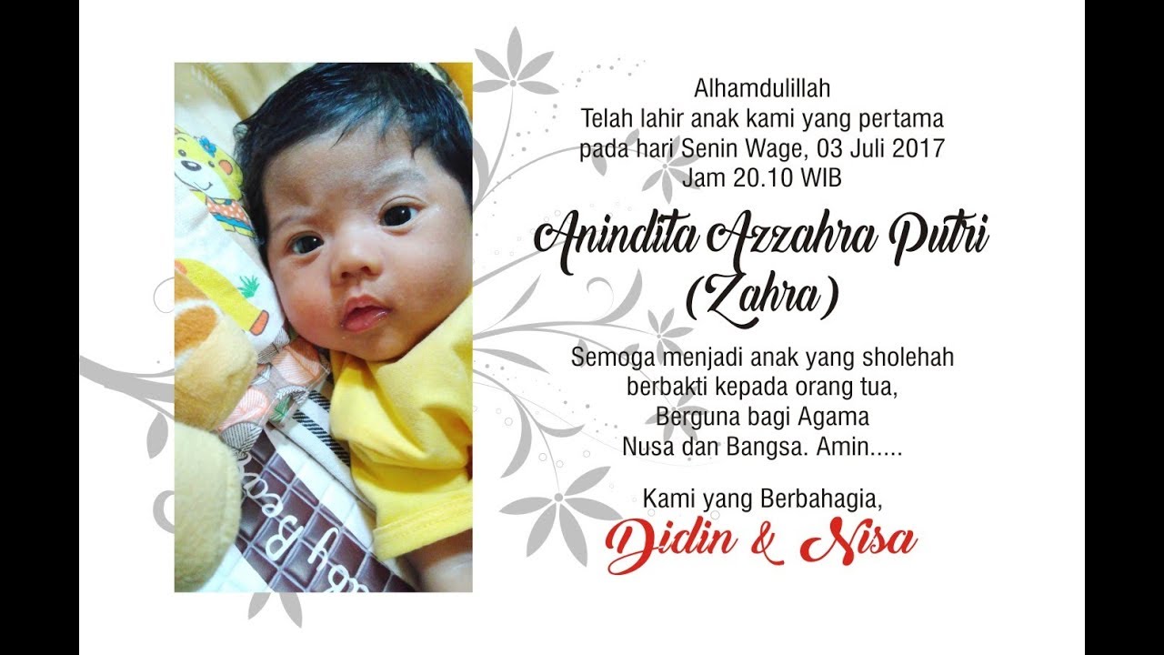 Detail Contoh Kartu Selapan Bayi Nomer 49