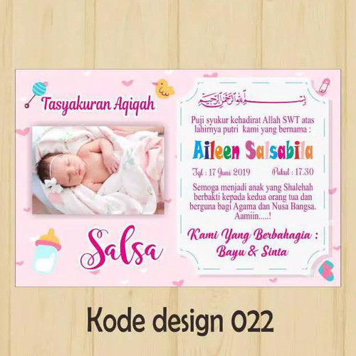 Detail Contoh Kartu Ucapan Aqiqah Bayi Nomer 35