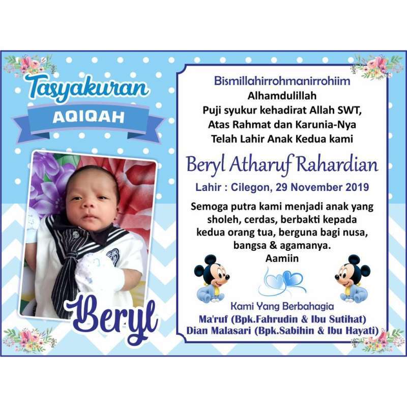 Detail Contoh Kartu Ucapan Aqiqah Bayi Nomer 51