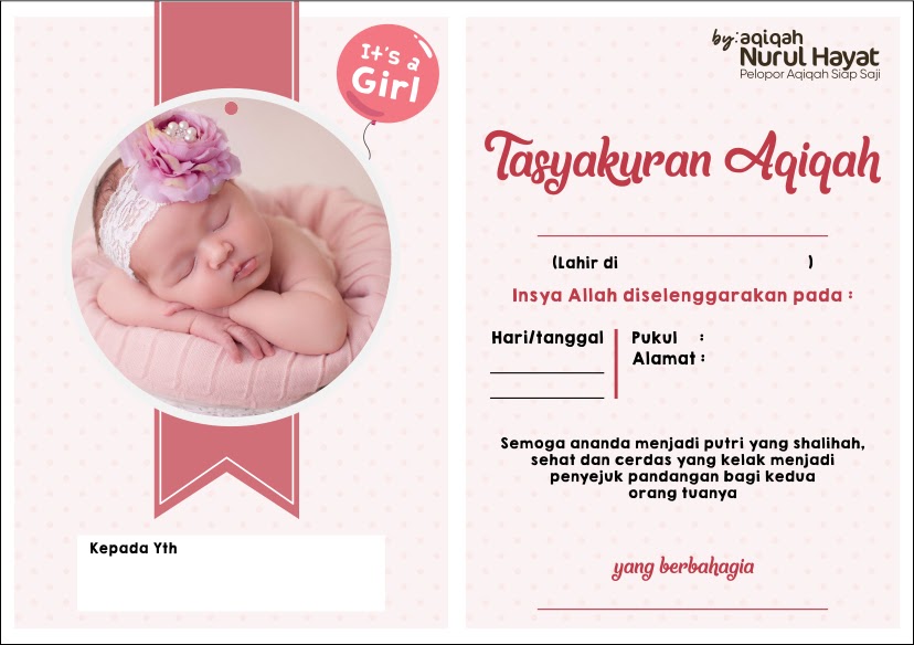 Detail Contoh Kartu Ucapan Aqiqah Bayi Nomer 8