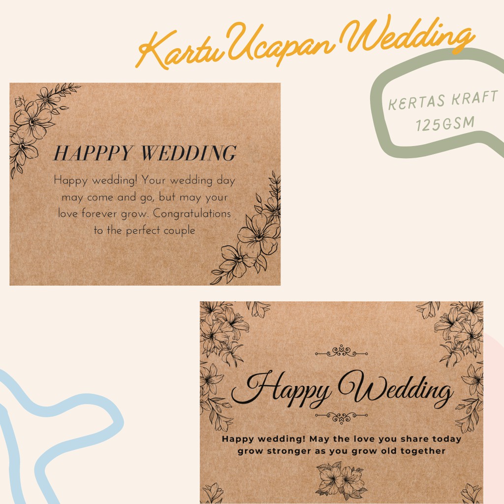 Contoh Kartu Ucapan Happy Wedding - KibrisPDR