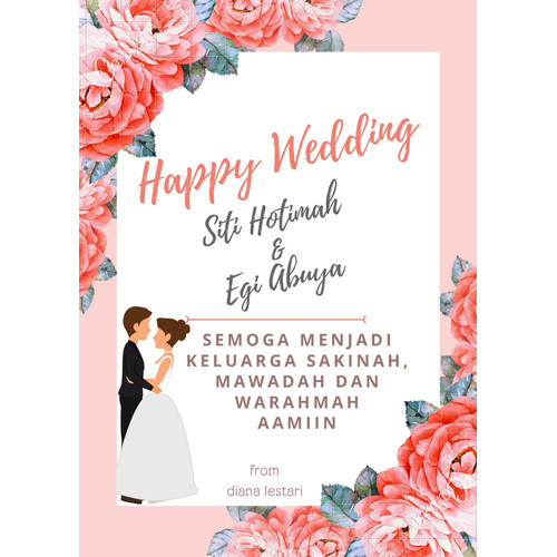 Detail Contoh Kartu Ucapan Happy Wedding Nomer 48