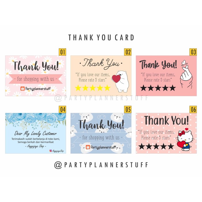 Detail Contoh Kartu Ucapan Thank You Card Nomer 14