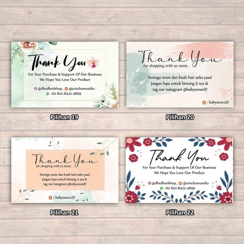 Detail Contoh Kartu Ucapan Thank You Card Nomer 17