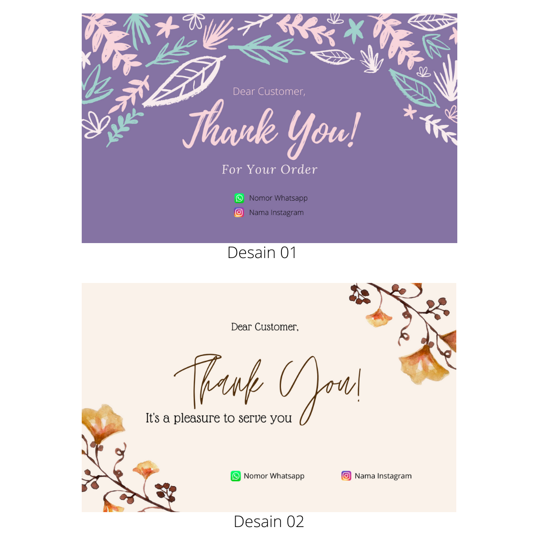 Detail Contoh Kartu Ucapan Thank You Card Nomer 18