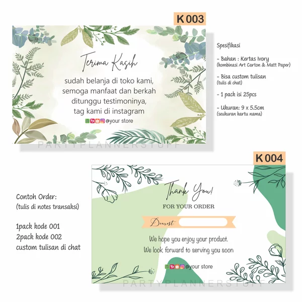 Detail Contoh Kartu Ucapan Thank You Card Nomer 19