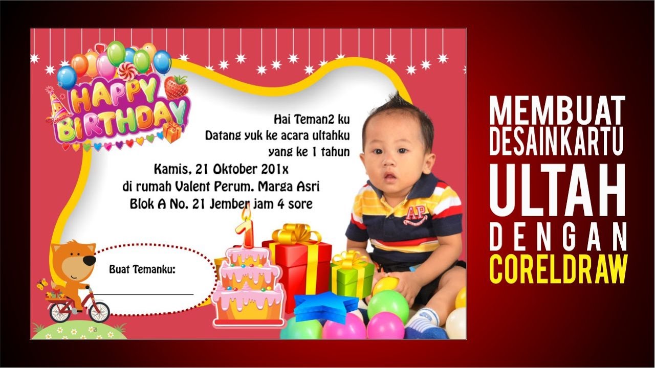 Detail Contoh Kartu Ucapan Ulang Tahun Anak Anak Nomer 5