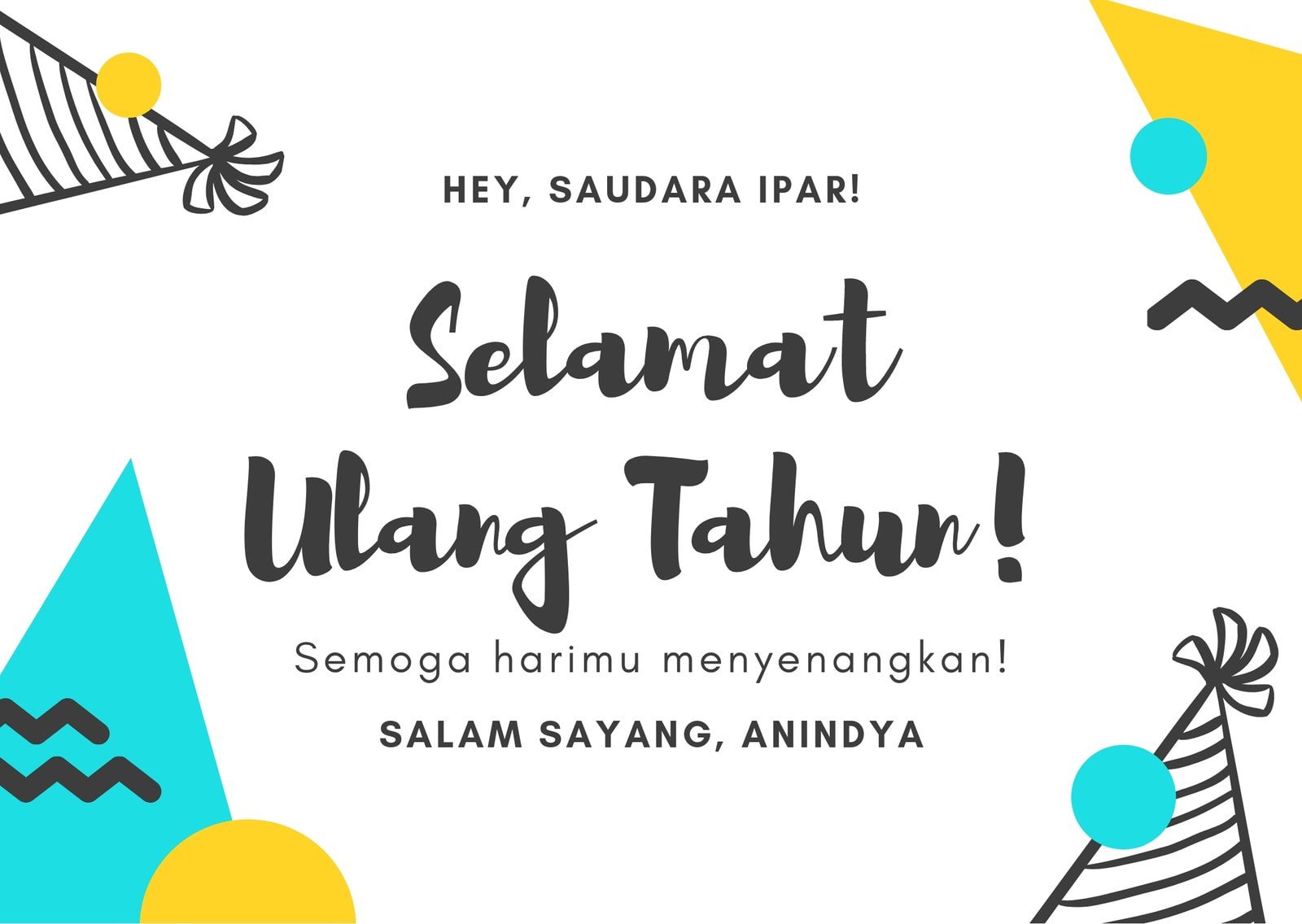 Detail Contoh Kartu Ucapan Ultah Koleksi Nomer 32