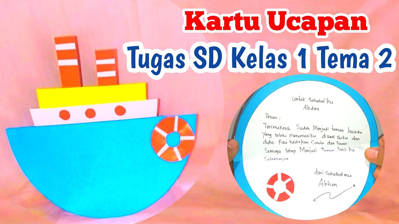 Detail Contoh Kartu Ucapan Untuk Sahabat Kelas 1 Sd Nomer 4