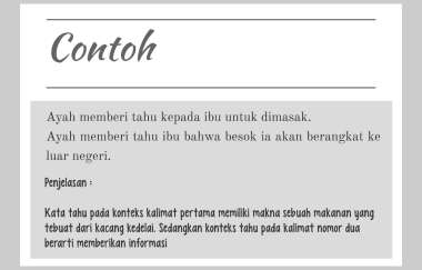 Detail Contoh Kata Berhomofon Nomer 41