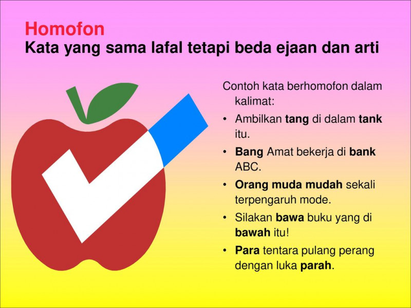 Detail Contoh Kata Homofon Nomer 9