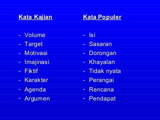 Detail Contoh Kata Kajian Dan Kata Populer Nomer 4