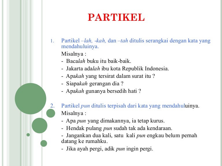 Detail Contoh Kata Partikel Nomer 2