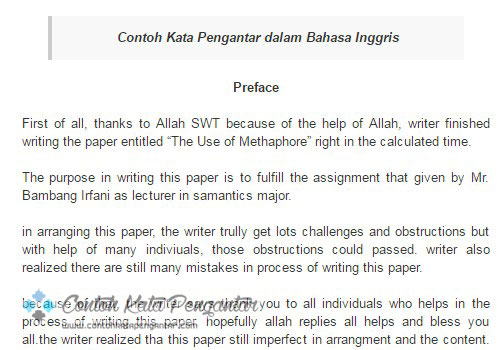 Detail Contoh Kata Pengantar Bahasa Inggris Nomer 3