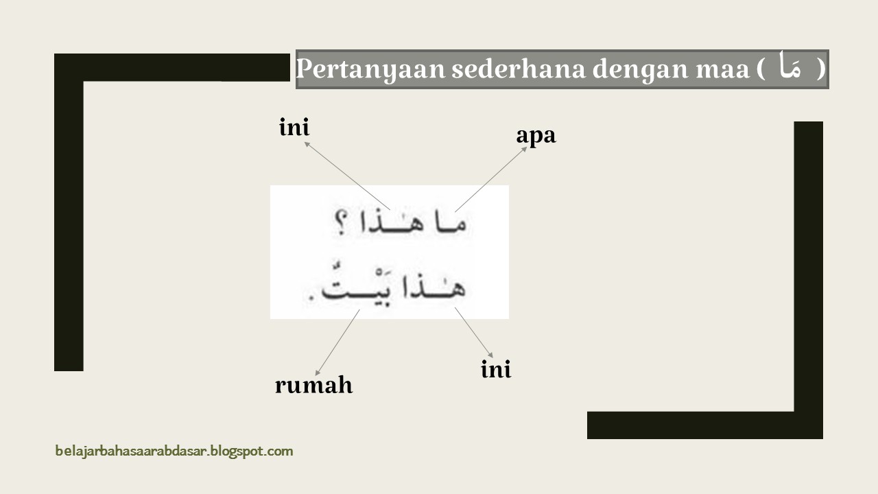 Detail Contoh Kata Tunjuk Dalam Bahasa Arab Nomer 36