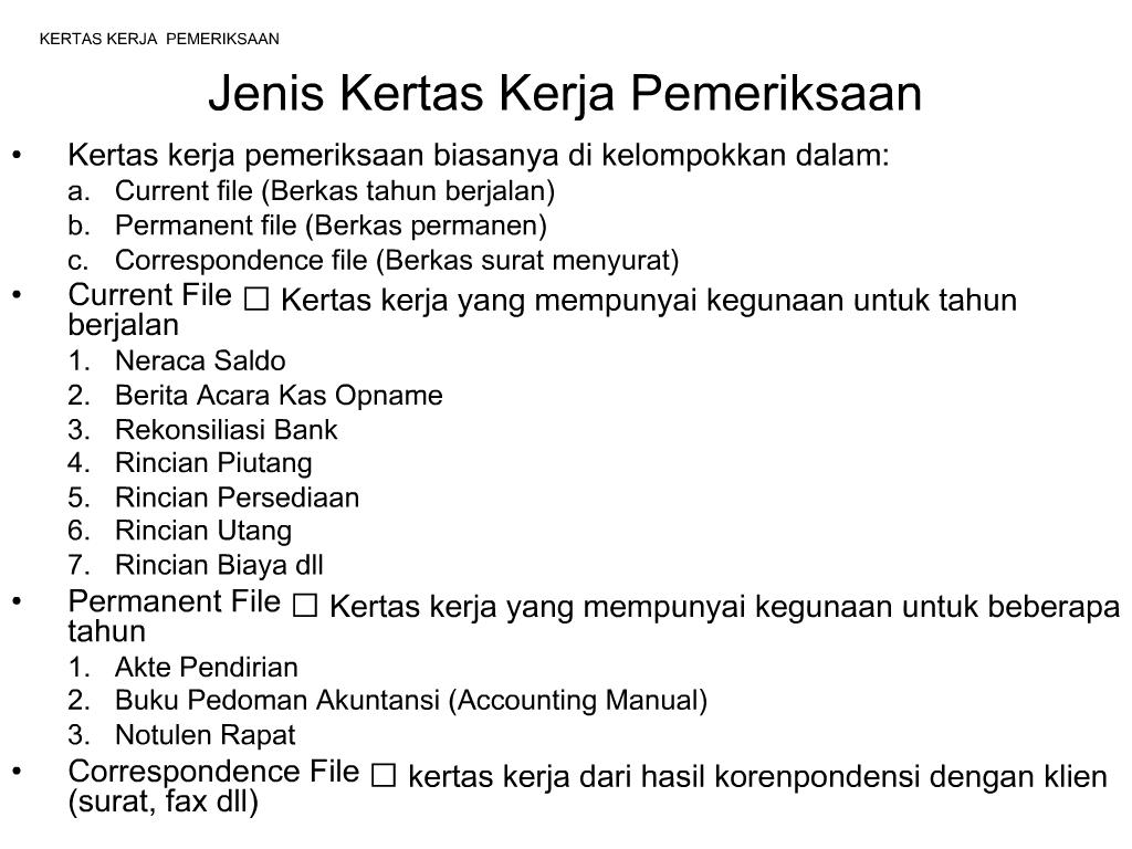 Detail Contoh Kertas Kerja Audit Excel Nomer 24