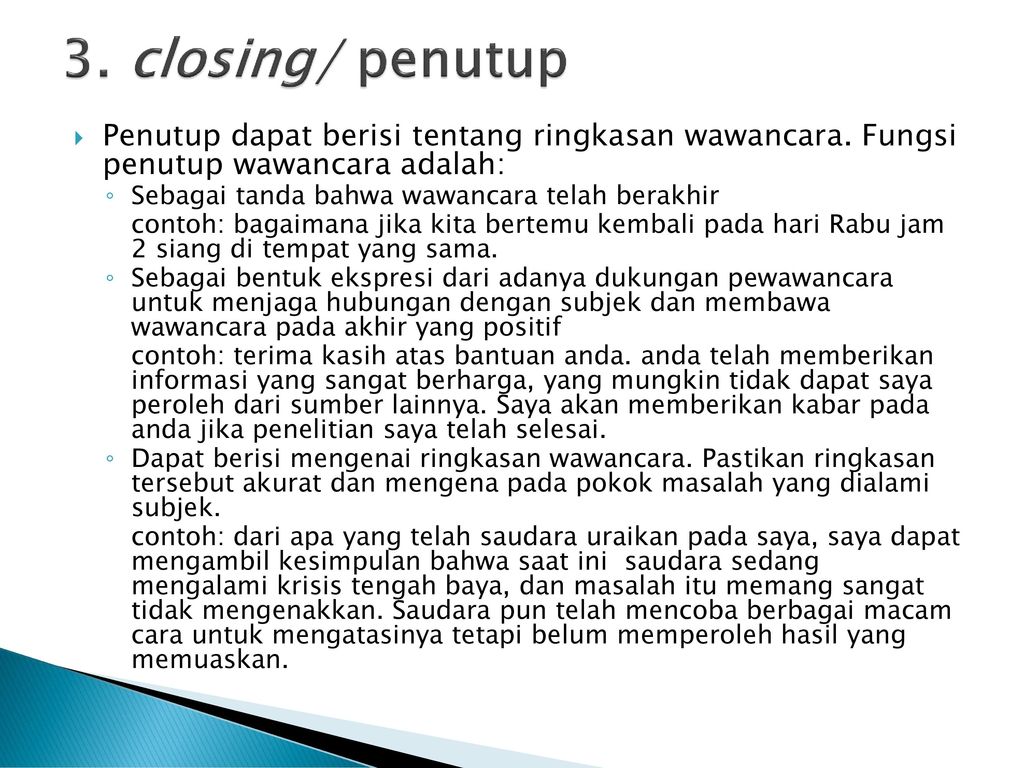 Detail Contoh Kesimpulan Wawancara Nomer 43