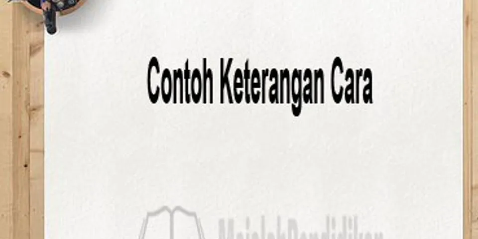 Detail Contoh Keterangan Cara Nomer 23
