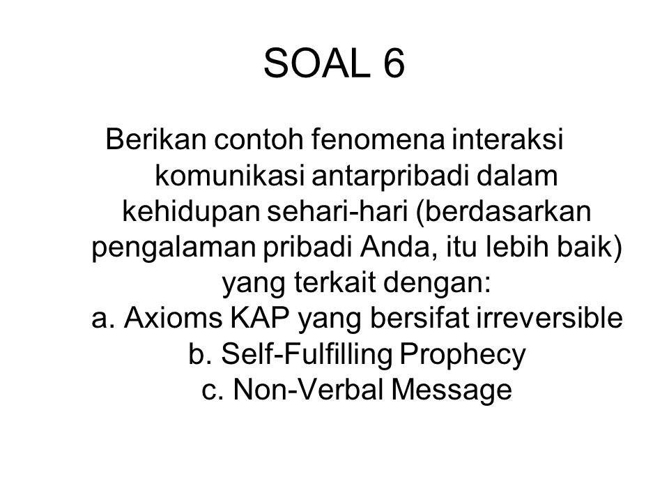 Detail Contoh Komunikasi Antar Pribadi Dalam Kehidupan Sehari Hari Nomer 17